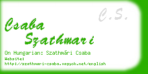 csaba szathmari business card